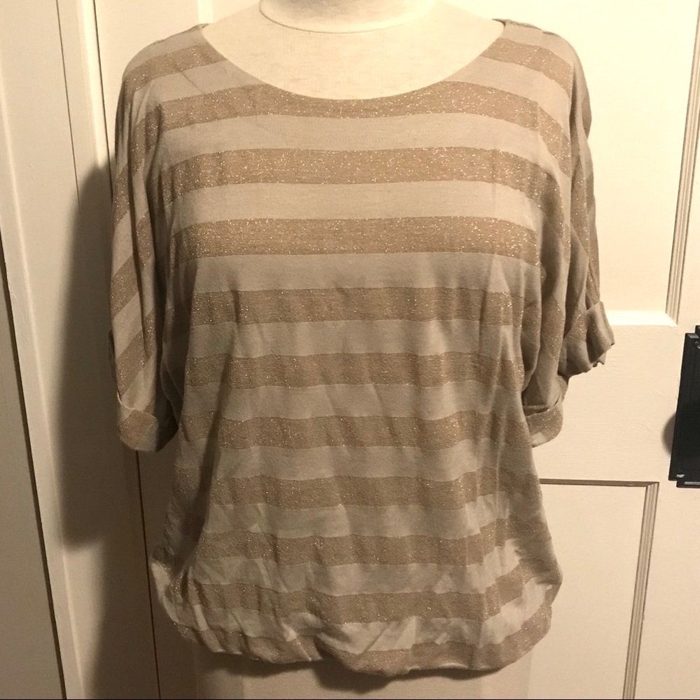 INC Sparkle stripe top